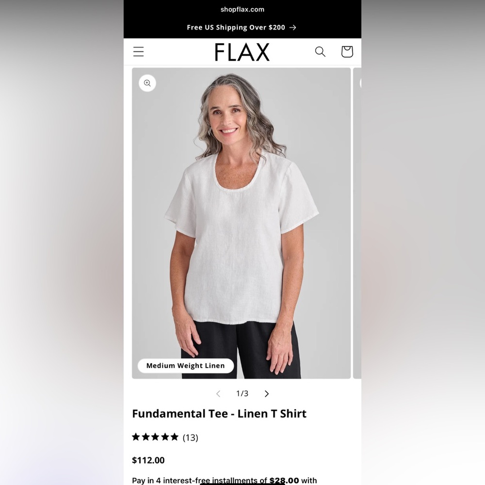 Flax Fundamental Tee - Linen T Shirt